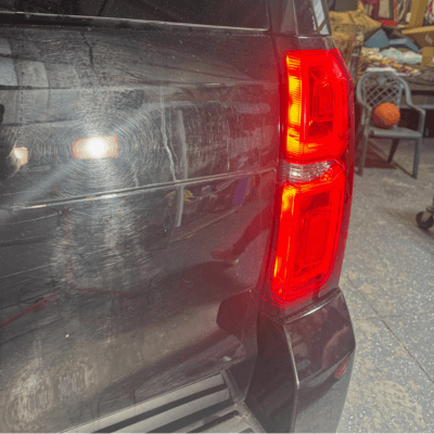 Gray car finish before detailing and coating showing dull finish with scratches
