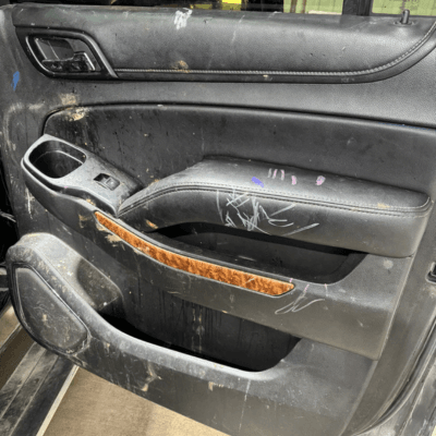 Interior car door that badly needs cleaning