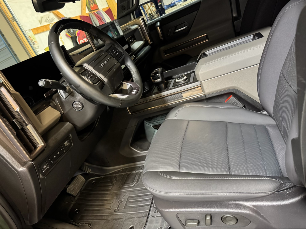 The detailed interior of a Hummer vehicle | Mystic AC Detailing